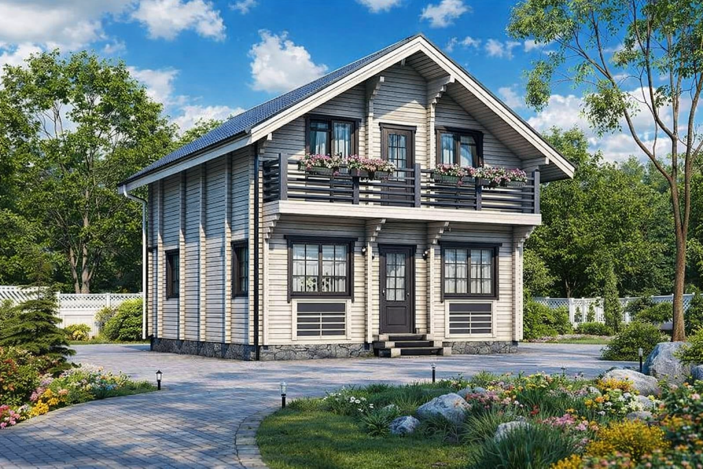 Фасад дома в скандинавском стиле